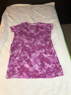 Terra & Sky Women’s Mumu Pink Tie Dyed Dress, Size 1X